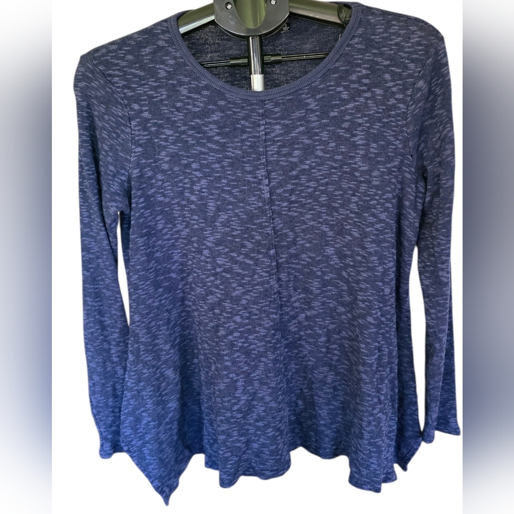 Max Jeans Blue Knit Top Boho Back Detail Size Small